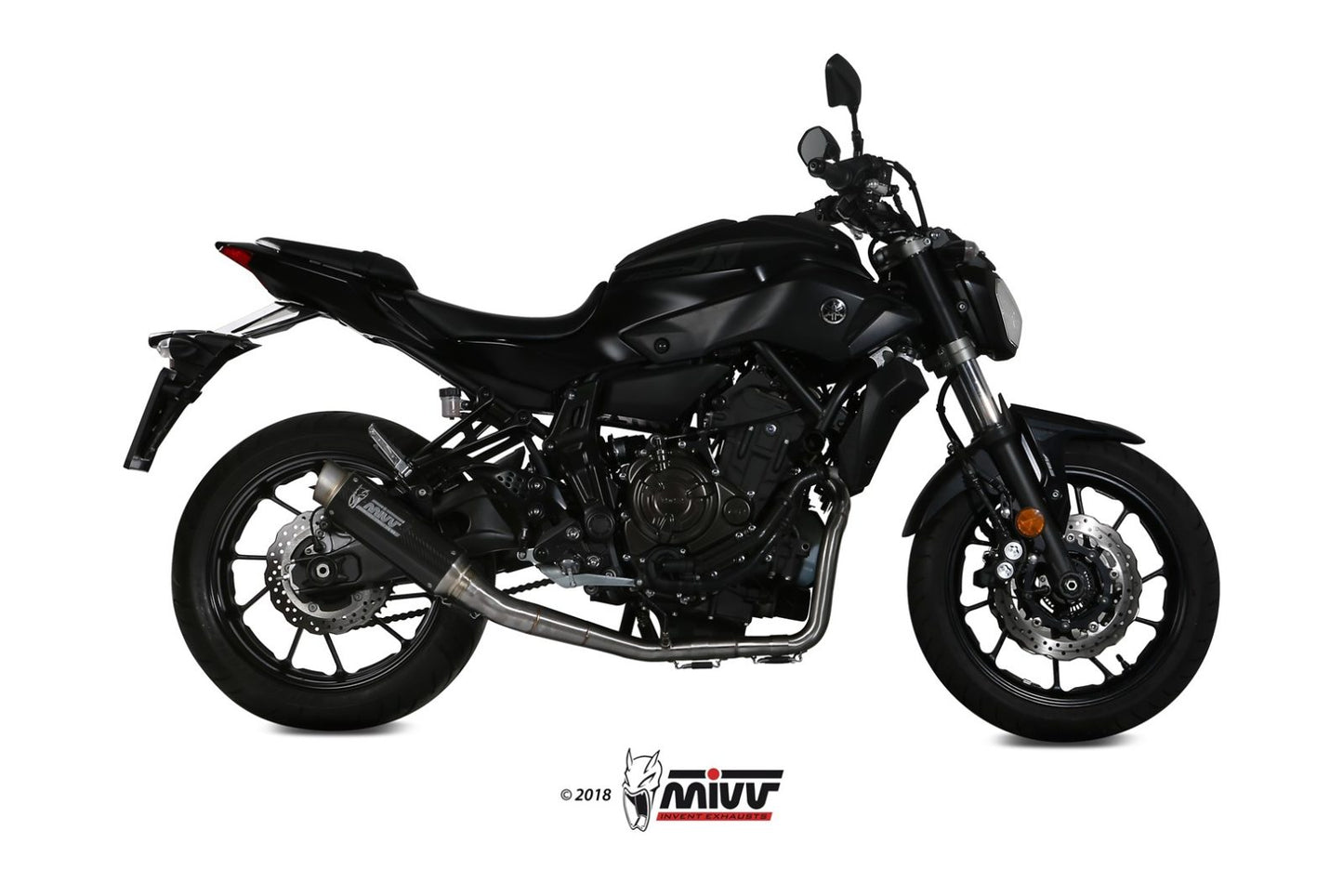 MIVV Full System 2x1, Gppro Carbon, Alto/High up Exhaust For Yamaha MT-07 / FZ-07 2014-2020
