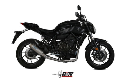 MIVV Full System 2x1, Gppro Titanium, Alto/High up Exhaust For Yamaha MT-07 / FZ-07 2014-2020