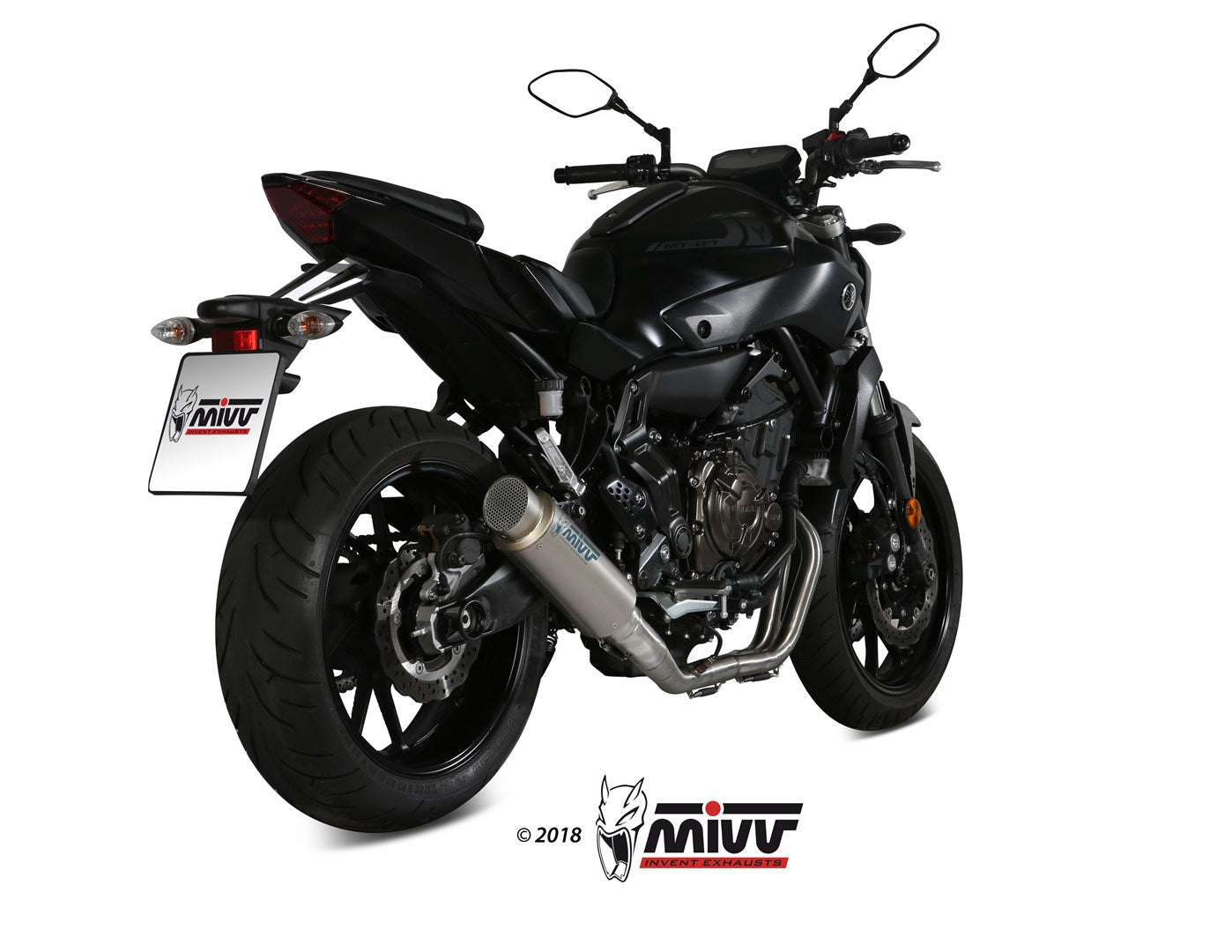 MIVV Full System 2x1, Gppro Titanium, Alto/High up Exhaust For Yamaha MT-07 / FZ-07 2014-2020