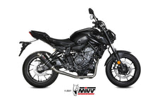 MIVV Full System 2x1, GP Black, Alto/High up Exhaust For Yamaha MT-07 / FZ-07 2014-2022