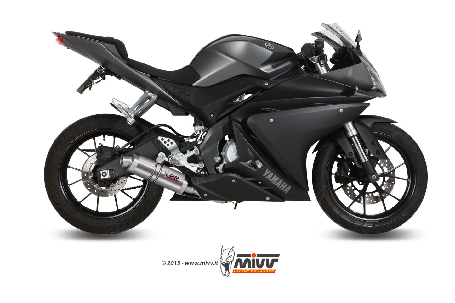 MIVV Full System 1x1, GP Titanium, Standard Exhaust For Yamaha YZF R125 14-18, MT-125 15-19