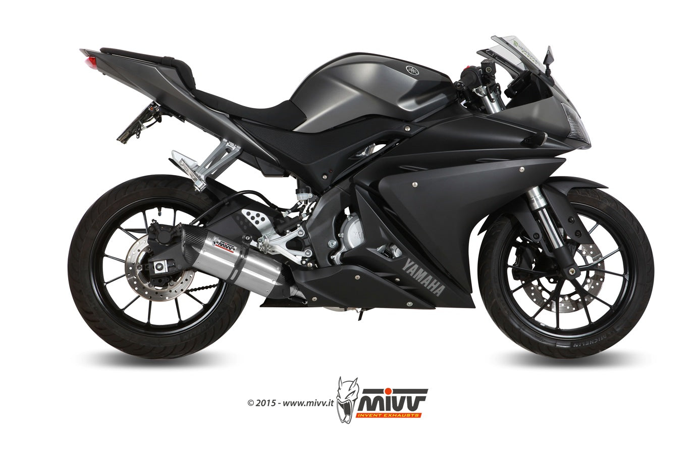 MIVV Full System 1x1, Suono Stainless Steel, Standard Exhaust For Yamaha YZF R125 14-18, MT-125 15-19