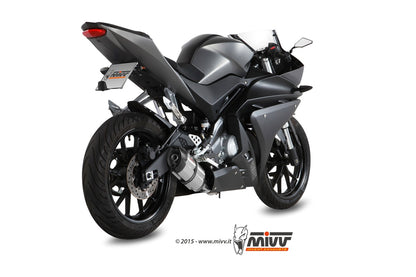 MIVV Full System 1x1, Suono Stainless Steel, Standard Exhaust For Yamaha YZF R125 14-18, MT-125 15-19
