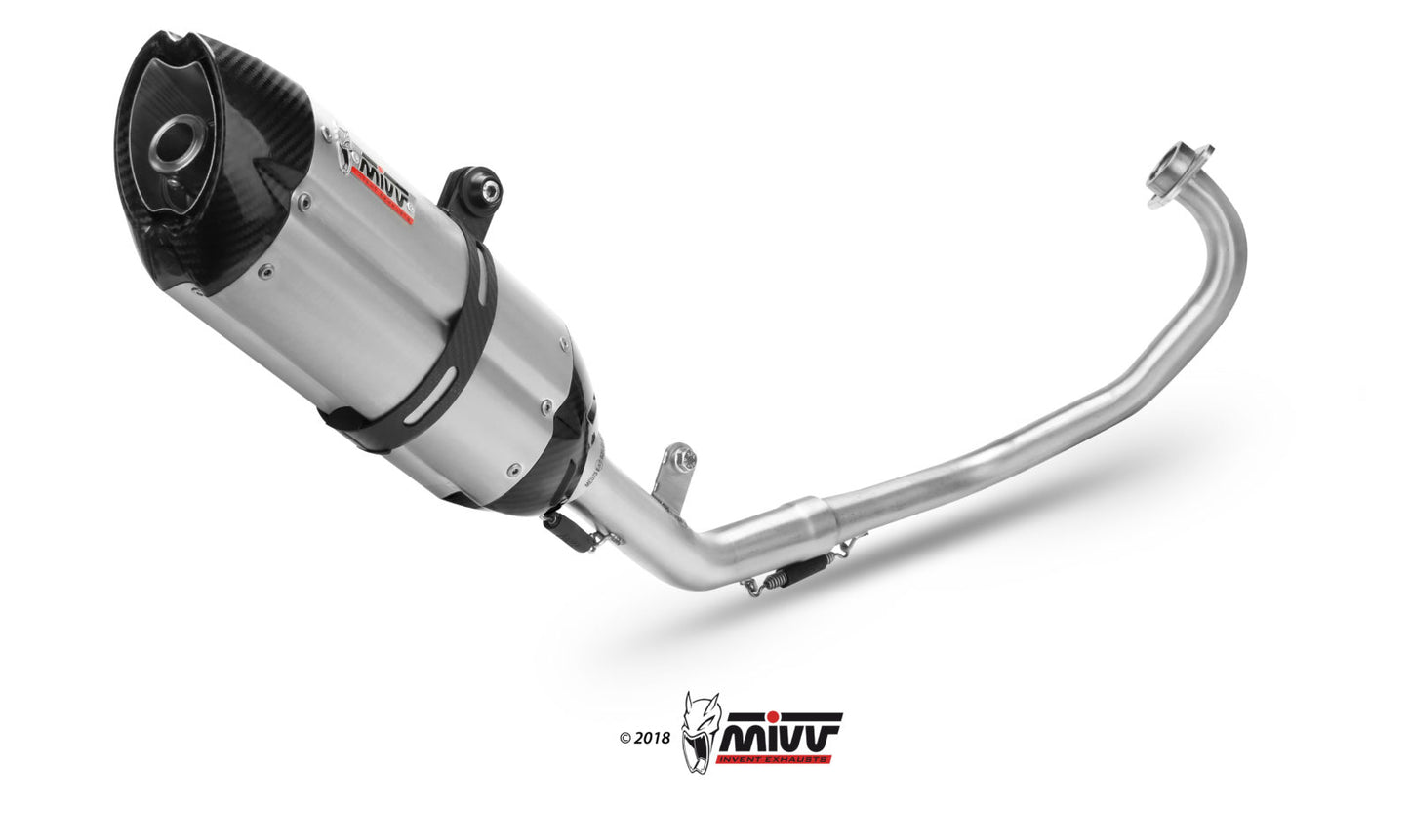 MIVV Full System 1x1, Suono Stainless Steel, Standard Exhaust For Yamaha YZF R125 14-18, MT-125 15-19