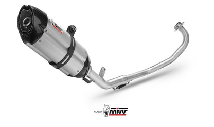 MIVV Full System 1x1, Suono Stainless Steel, Standard Exhaust For Yamaha YZF R125 14-18, MT-125 15-19