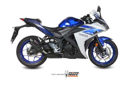 MIVV Slip-on, Suono Black, Standard Exhaust For Yamaha YZF R25/YZF R3 2015-2022