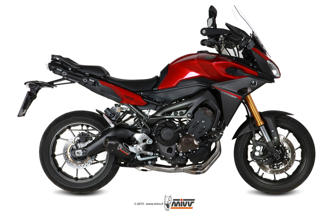 MIVV Full System 3x1, Oval Carbon, Standard Exhaust For Yamaha FJ-09 2013-2020