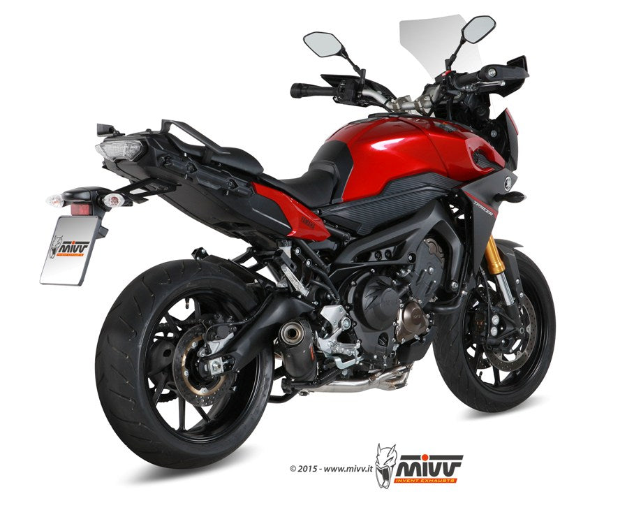 MIVV Full System 3x1, Oval Carbon, Standard Exhaust For Yamaha FJ-09 2013-2020