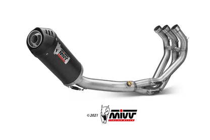 MIVV Full System 3x1, Oval Carbon, Standard Exhaust For Yamaha FJ-09 2013-2020