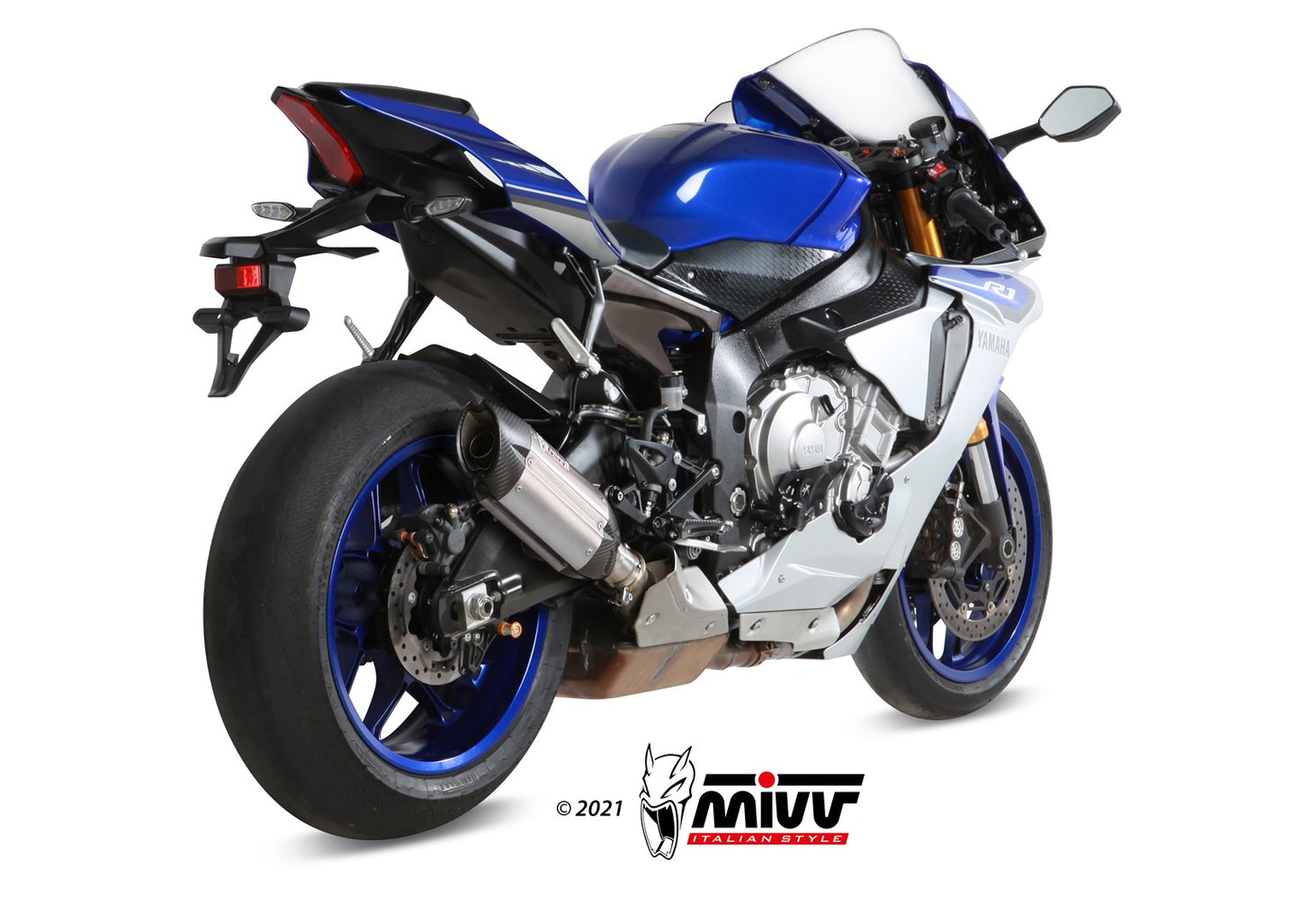 MIVV Slip-on, Suono Titanium, Standard Exhaust For Yamaha YZF-R1 2015-2022