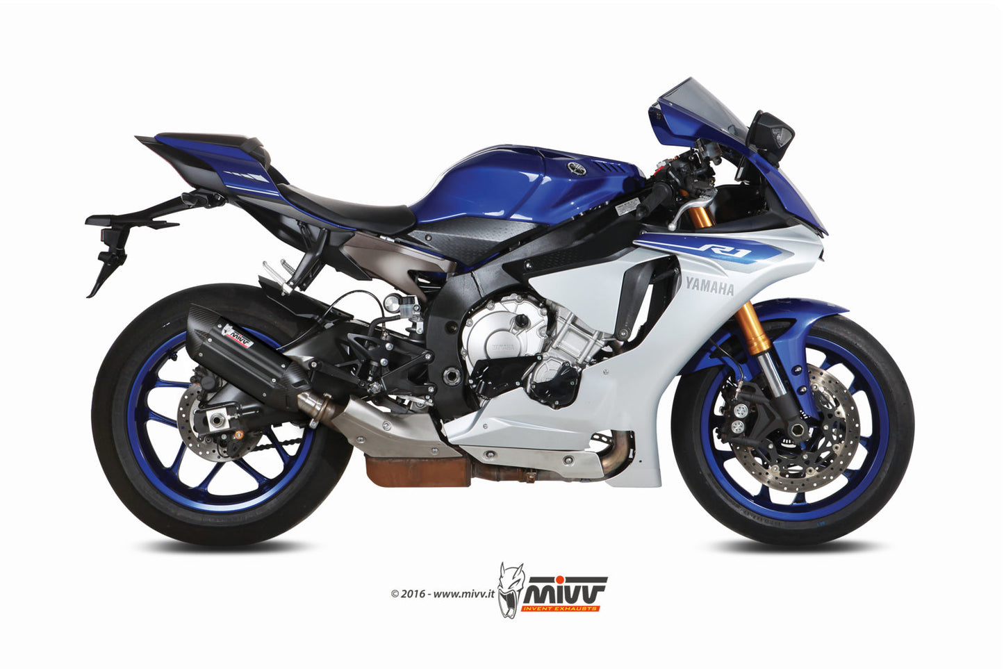 MIVV Slip-on, Suono Black, Standard Exhaust For Yamaha YZF-R1 2015-2022