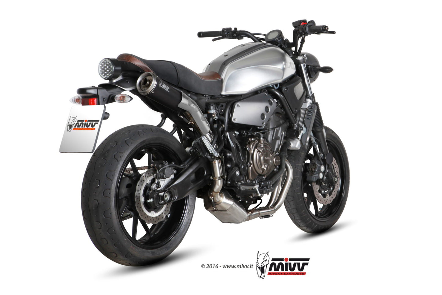 MIVV Full System 2x1, Ghibli Black, Alto/High up Exhaust For Yamaha XSR 700 2016-2022