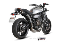 MIVV Full System 2x1, Ghibli Black, Alto/High up Exhaust For Yamaha XSR 700 2016-2022