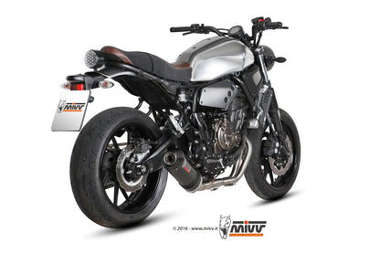MIVV Full System 2x1, Oval Carbon, Standard Exhaust For Yamaha XSR 700 2016-2022