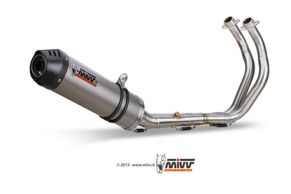 MIVV Full System 2x1, Oval Titanium, Standard Exhaust For Yamaha XSR 700 2016-2022