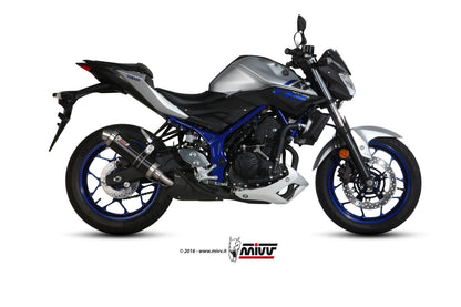 MIVV Slip-on, GP Black, Standard Exhaust For Yamaha MT-03 2016-2022