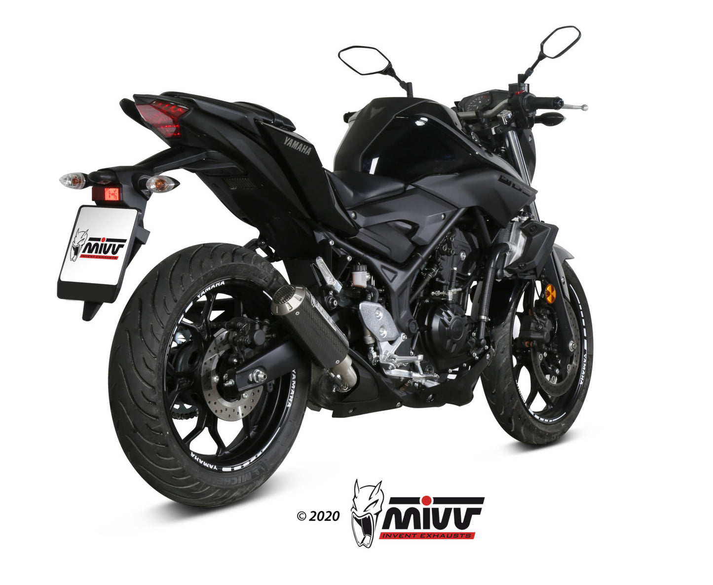 MIVV Slip-on, MK3 Carbon, Standard Exhaust For Yamaha MT-03 2016-2022