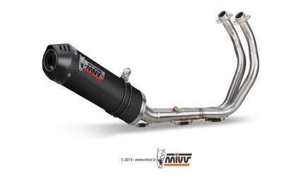 MIVV Full System 2x1, Oval Carbon, Standard Exhaust For Yamaha Tracer 700 2016-2022