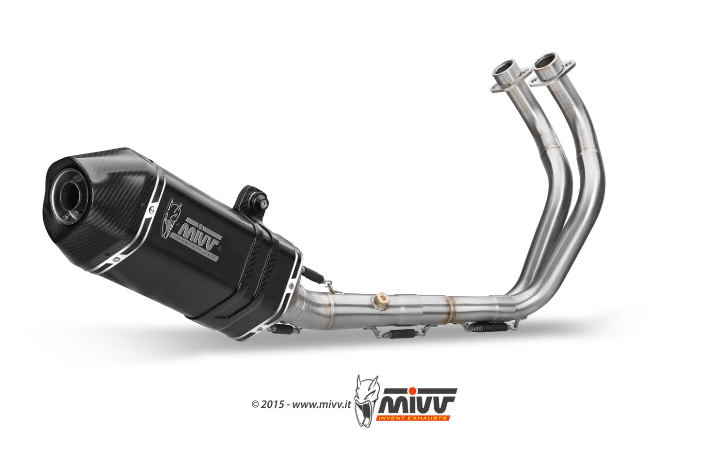 MIVV Full System 2x1, Speed Edge Black, Standard Exhaust For Yamaha Tracer 700 2016-2022