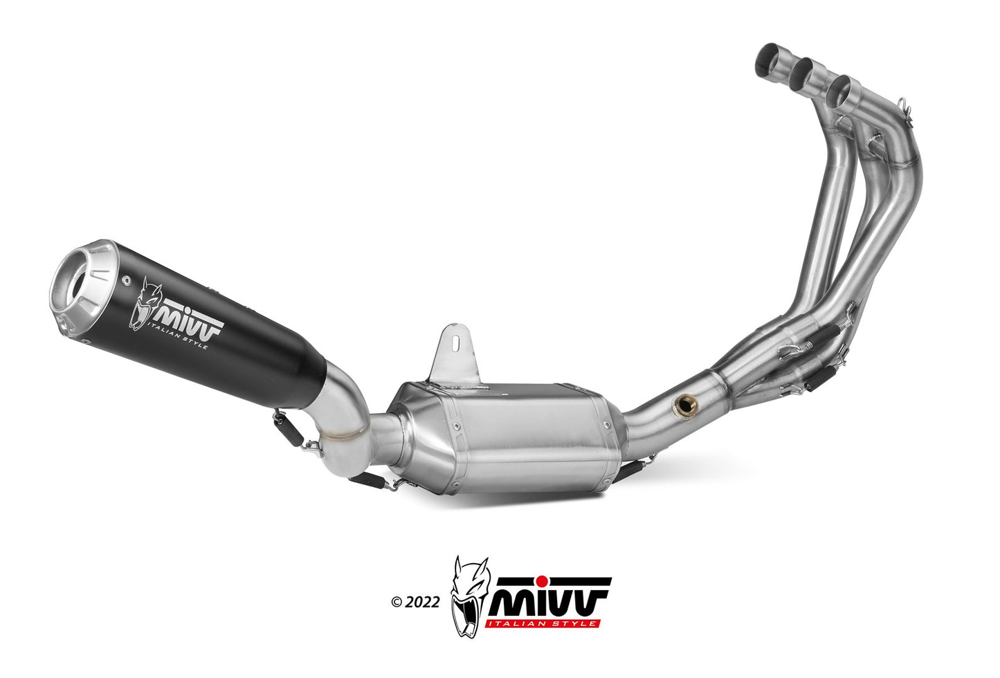 MIVV Full System 3x1, X-M1 Black, Standard Exhaust For Yamaha MT-09 / FZ-09 2013-2020