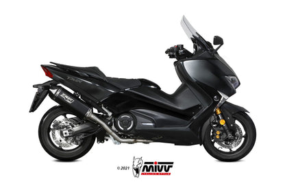 MIVV Full System 2x1, Speed Edge Black, Standard Exhaust For Yamaha T-Max 530 17-19, 560 20-21