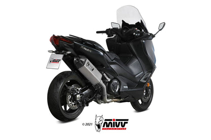 MIVV Full System 2x1, Speed Edge Stainless Steel, Standard Exhaust For Yamaha T-Max 530 17-19, 560 20-21