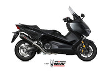 MIVV Full System 2x1, Oval Black, Standard Exhaust For Yamaha T-Max 530 17-19, 560 20-21