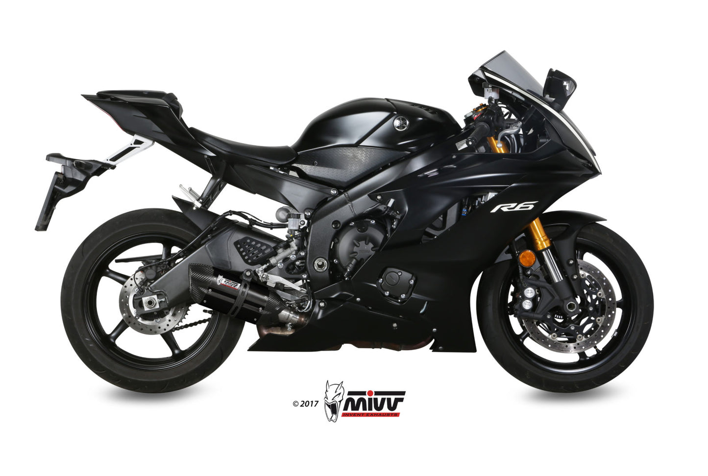 MIVV Slip-on, Suono Black, Standard Exhaust For Yamaha YZF 600 R6 2017-2022
