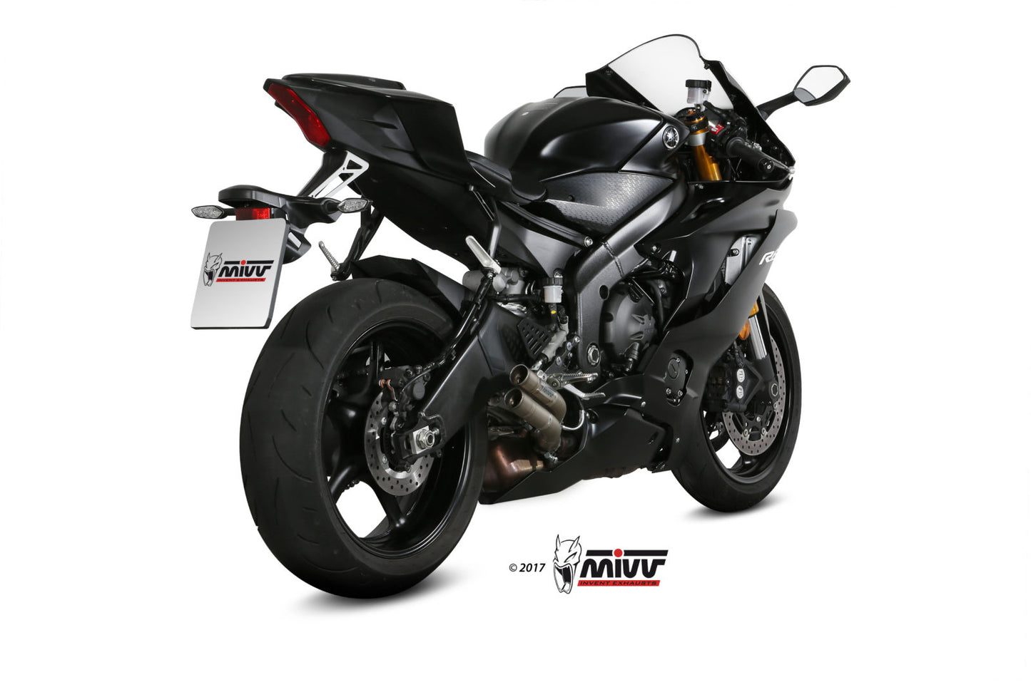 MIVV Slip-on, Double Gun Full Titanium, Standard Exhaust For Yamaha YZF-R6 2017-2022