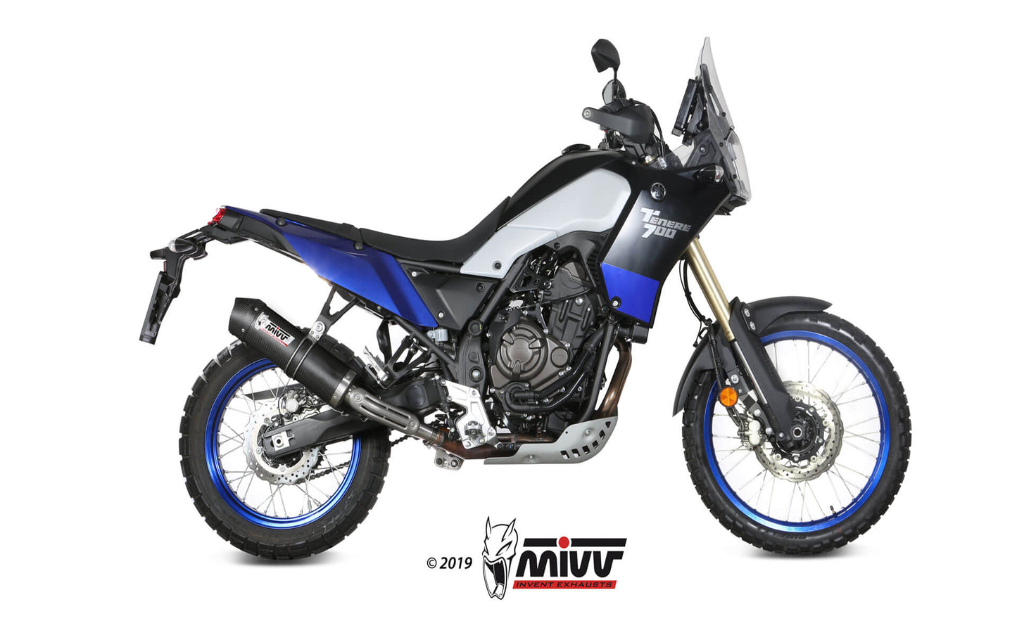 MIVV Slip-on, Oval Carbon, Standard Exhaust For Yamaha Tenere 700 2019-2022