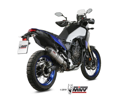 MIVV Slip-on, Oval Titanium, Standard Exhaust For Yamaha Tenere 700 2019-2022