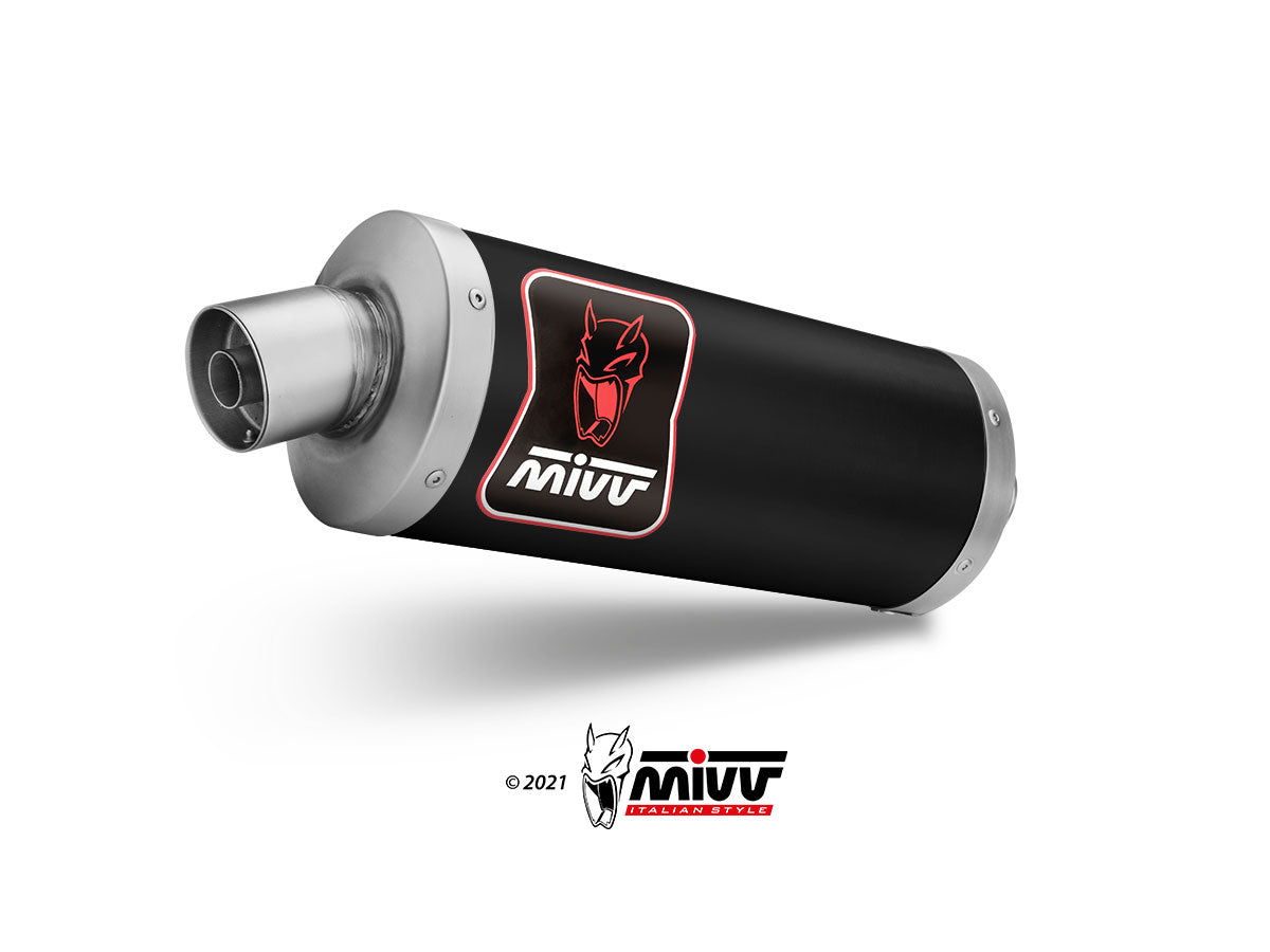 MIVV Slip-on, Dakar Black, Standard Exhaust For Yamaha Ténéré 700 (2019+)