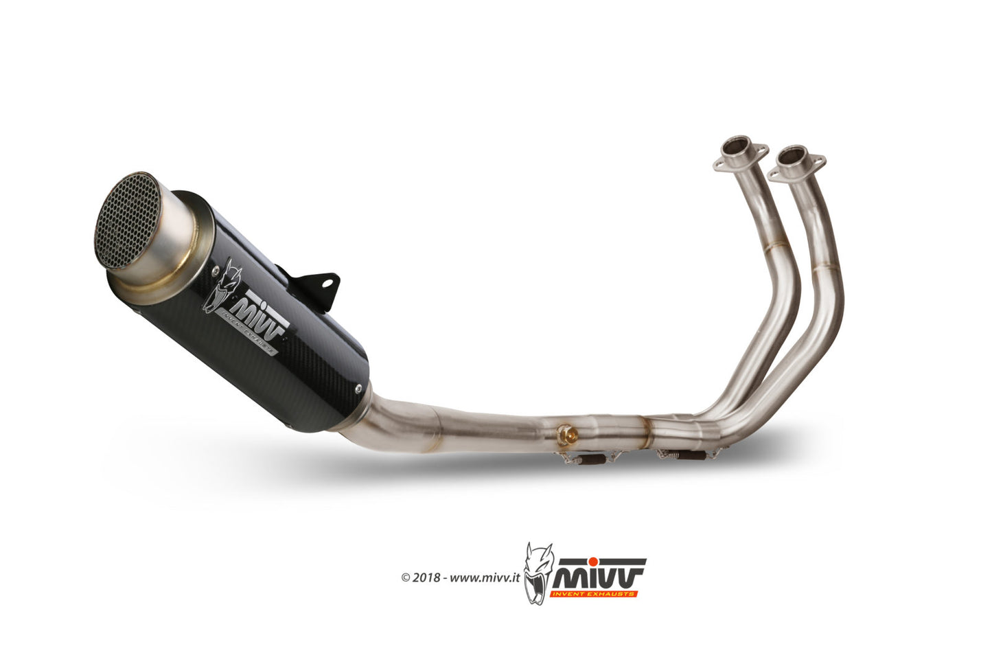 MIVV Full System 2x1, Gppro Carbon, Alto/High up Exhaust For Yamaha MT-07 / FZ-07 2021-2022