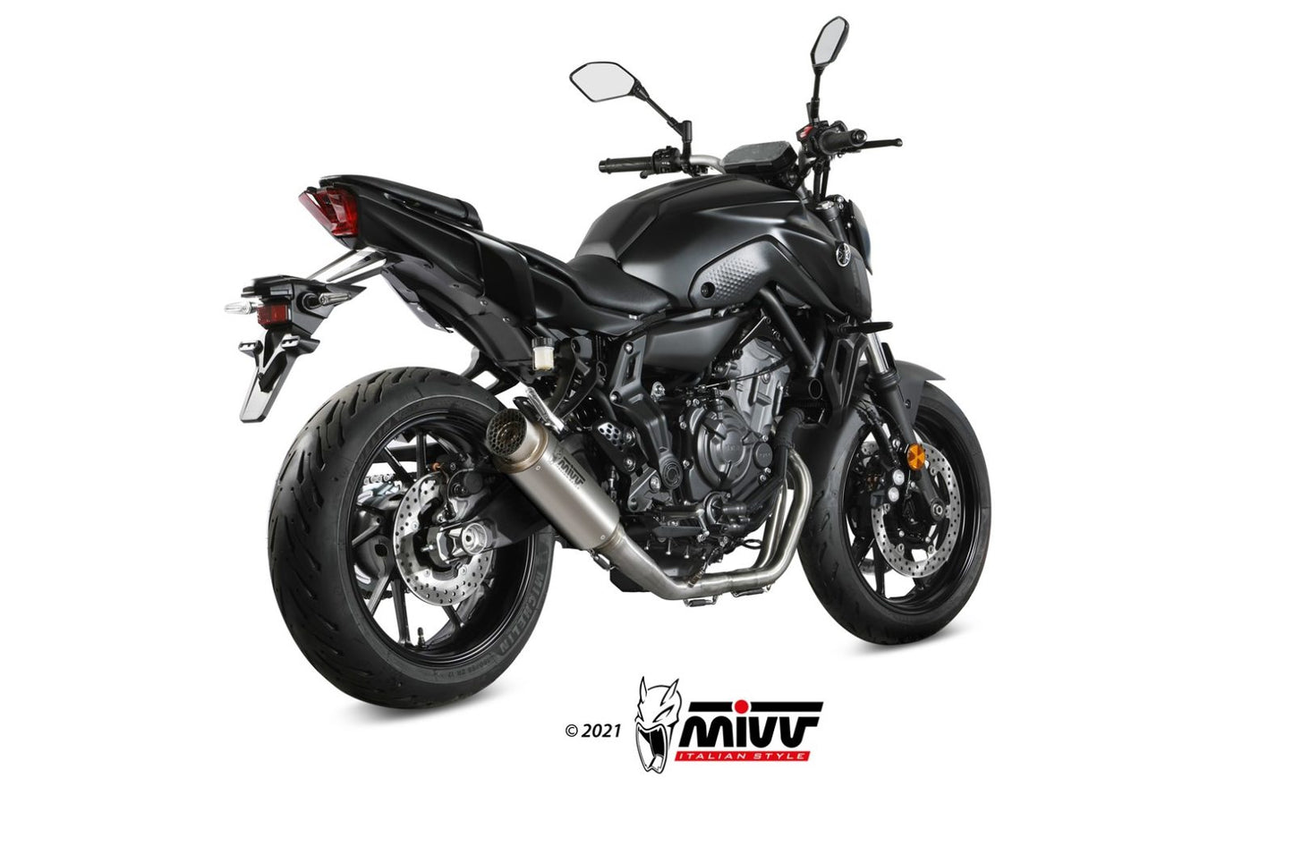 MIVV Full System 2x1, Gppro Titanium, Alto/High up Exhaust For Yamaha MT-07 / FZ-07 2021-2022
