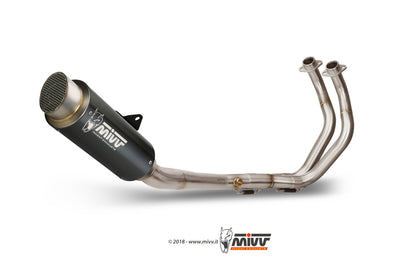 MIVV Full System 2x1, Gppro Black, Alto/High up Exhaust For Yamaha MT-07 / FZ-07 2021-2022