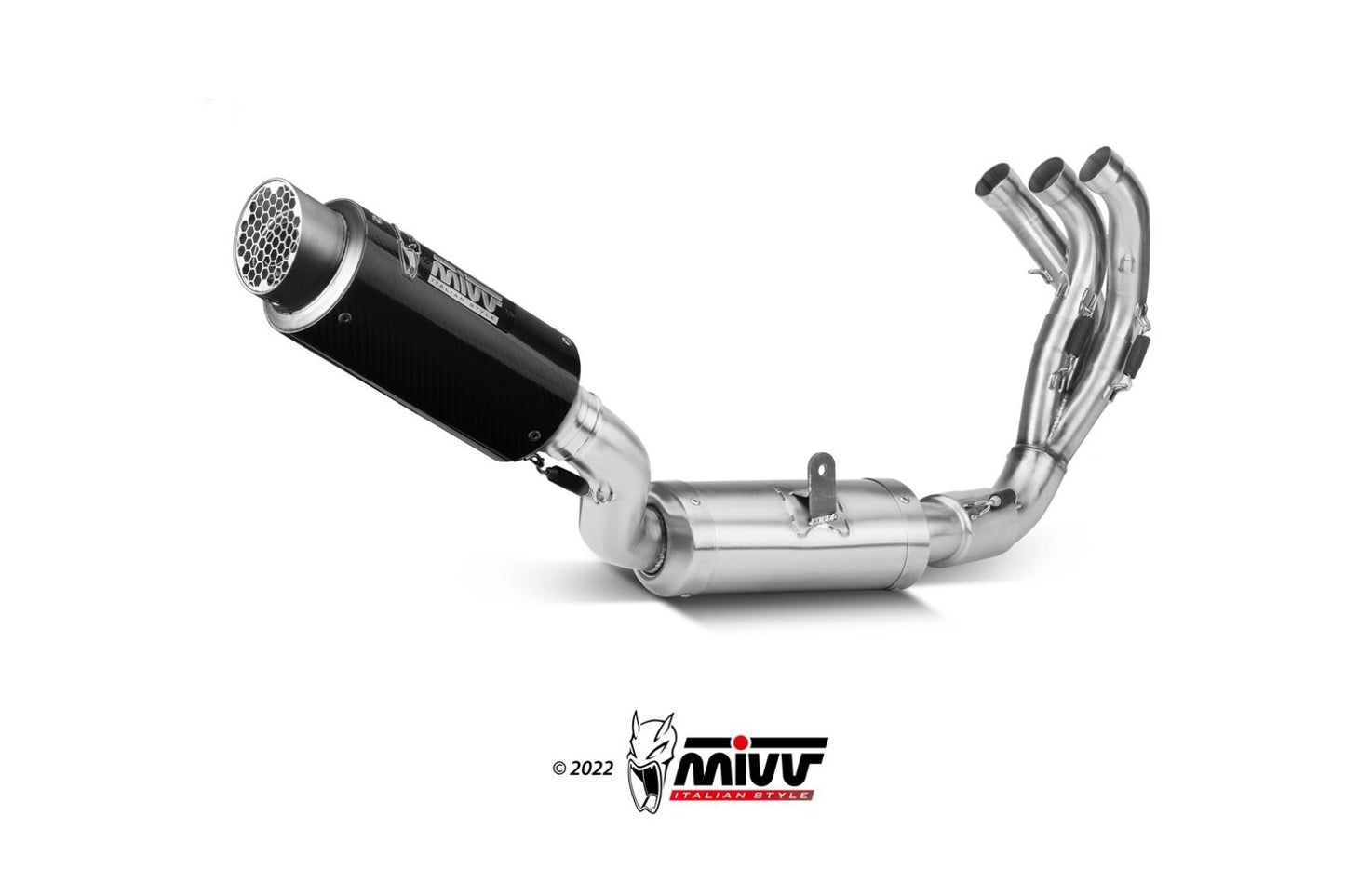 MIVV Full System 3x1, GPpro Carbon, Alto/High up Exhaust For Yamaha MT-09 / FZ-09 2021-2022