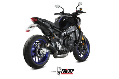 MIVV Full System 3x1, X-M1 Black, Alto/High up Exhaust For Yamaha MT-09 / FZ-09 2021-2022