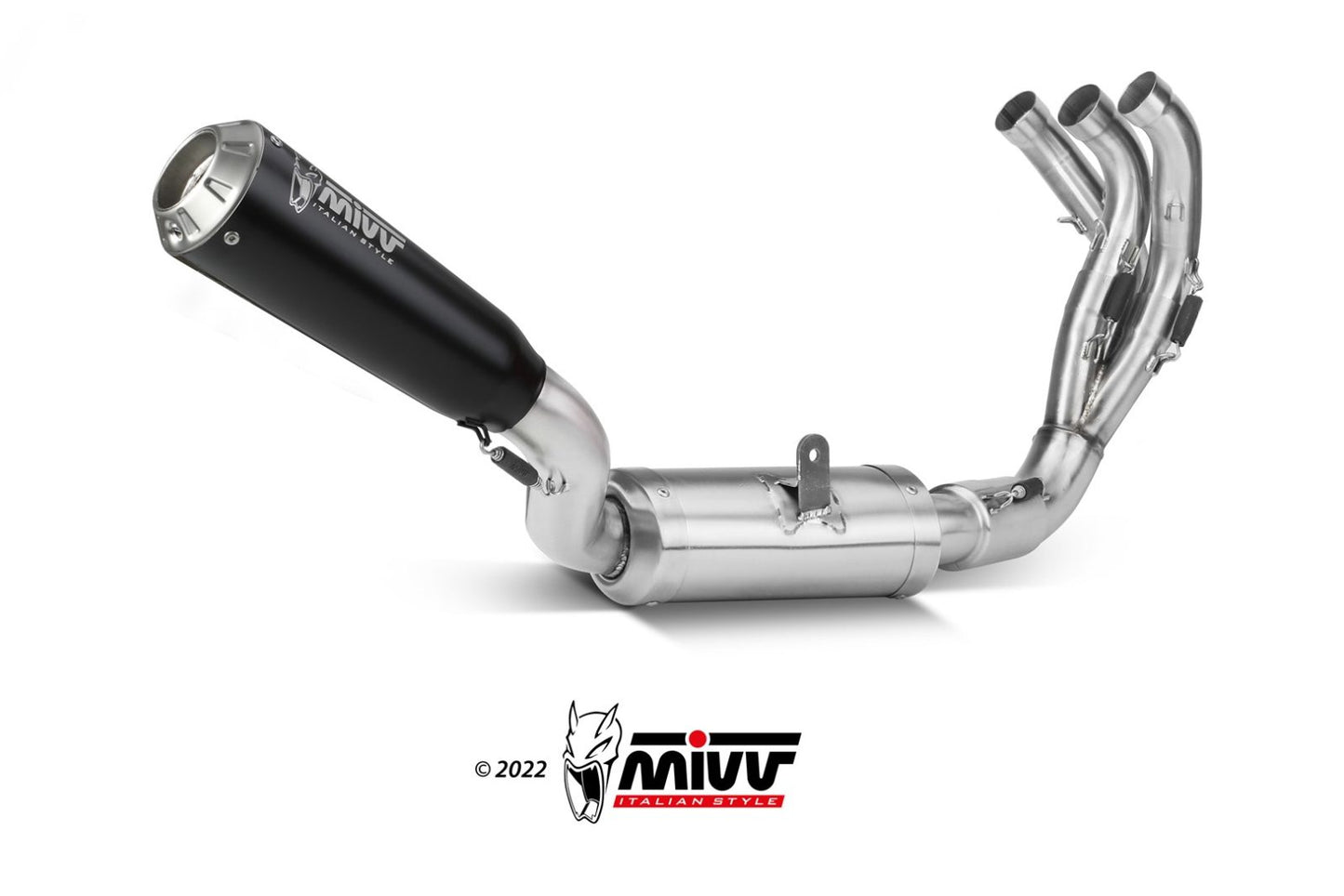 MIVV Full System 3x1, X-M1 Black, Alto/High up Exhaust For Yamaha MT-09 / FZ-09 2021-2022