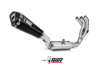 MIVV Full System 3x1, Delta Race Carbon, Alto/High up Exhaust For Yamaha MT-09 / FZ-09 2021-2022