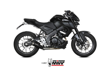 MIVV Full System 1x1, X-M1 Black, Standard Exhaust For Yamaha MT-125 2020-2022