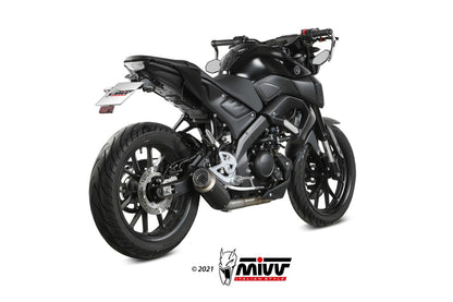 MIVV Full System 1x1, GPpro Black, Standard Exhaust For Yamaha MT-125 2020-2022