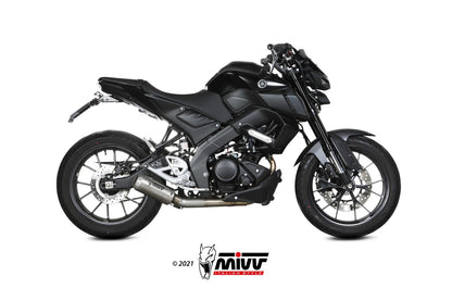 MIVV Full System 1x1, MK3 Stainless Steel, Standard Exhaust For Yamaha MT-125 2020-2022