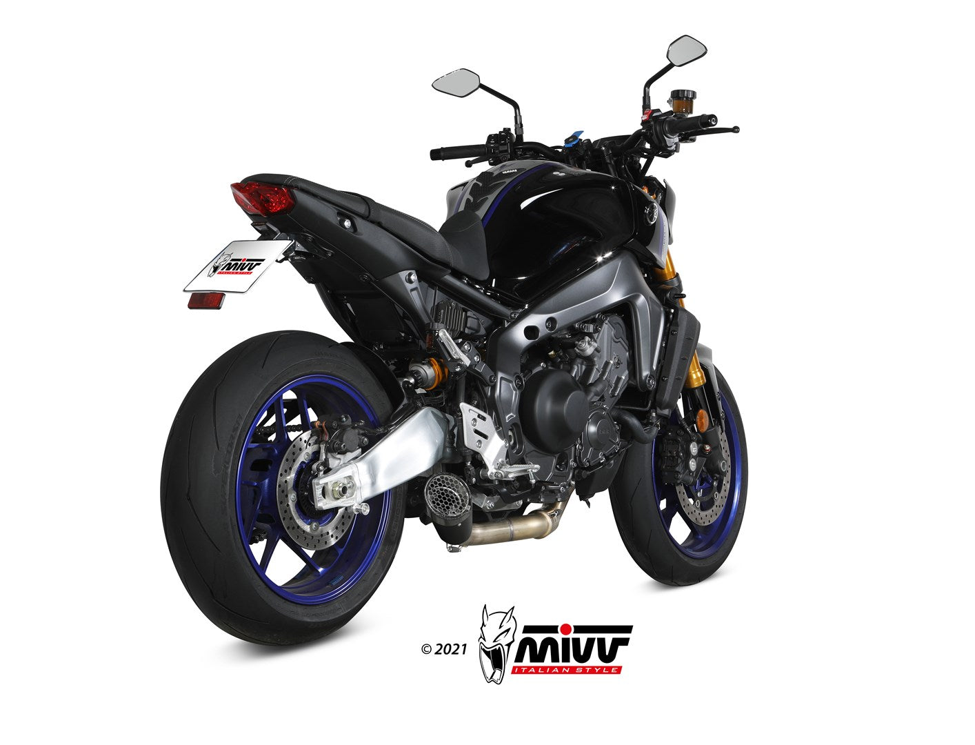 MIVV Full System 3x1, X-M5 Black, Standard Exhaust For Yamaha MT-09 / FZ-09 2021-2022