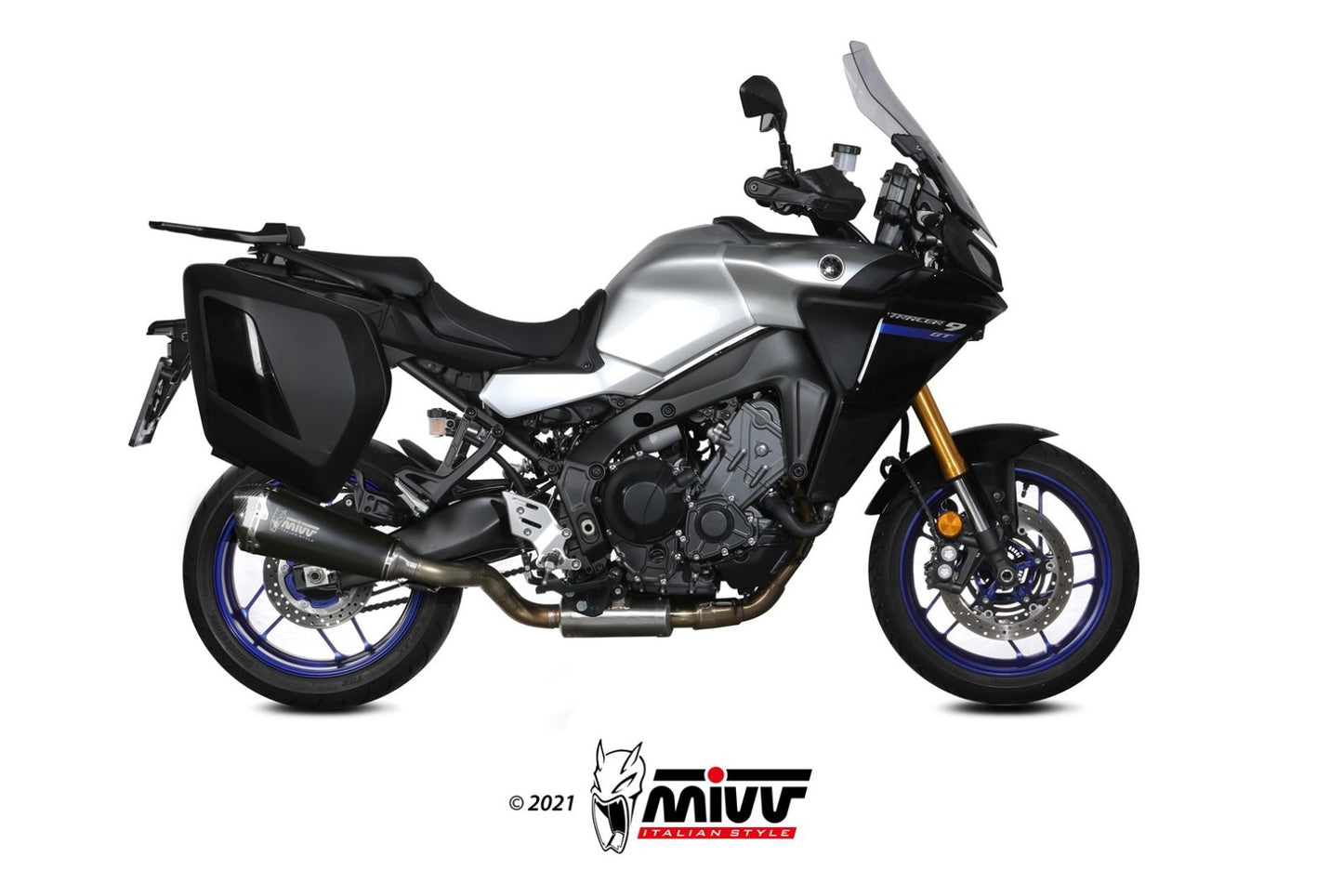 MIVV Full System 3x1, Delta Race Black, Standard Exhaust For Yamaha FJ-09 / MT-09 Tracer 2021-2022