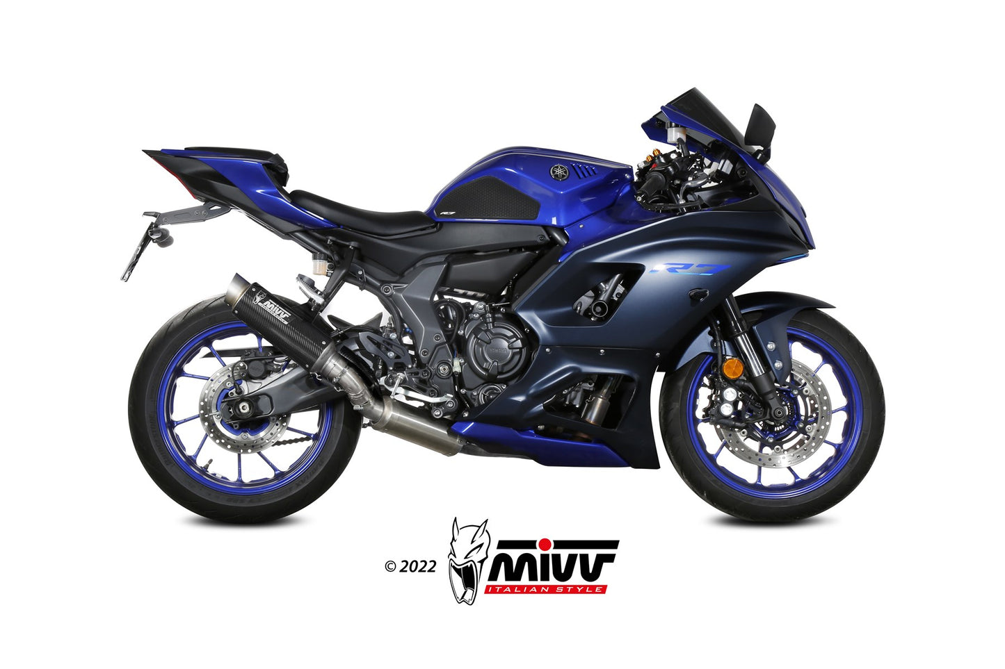 MIVV Full System, GP Pro Carbon, High Exhaust For Yamaha R7 2022-2023