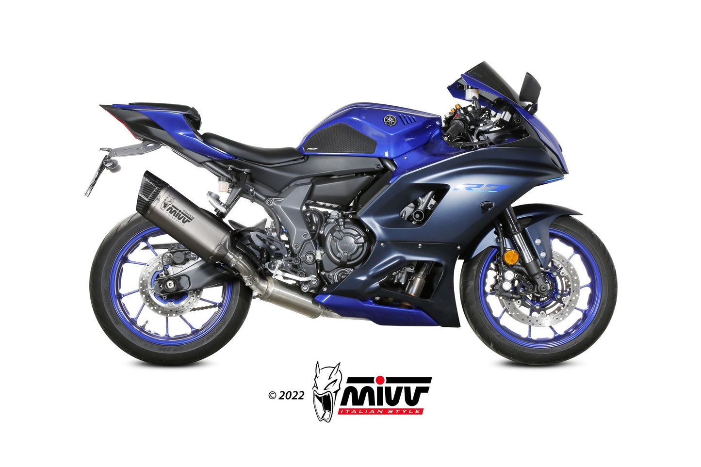 MIVV Full System, SR-1 Titanium, High Exhaust For Yamaha R7 2022-2023
