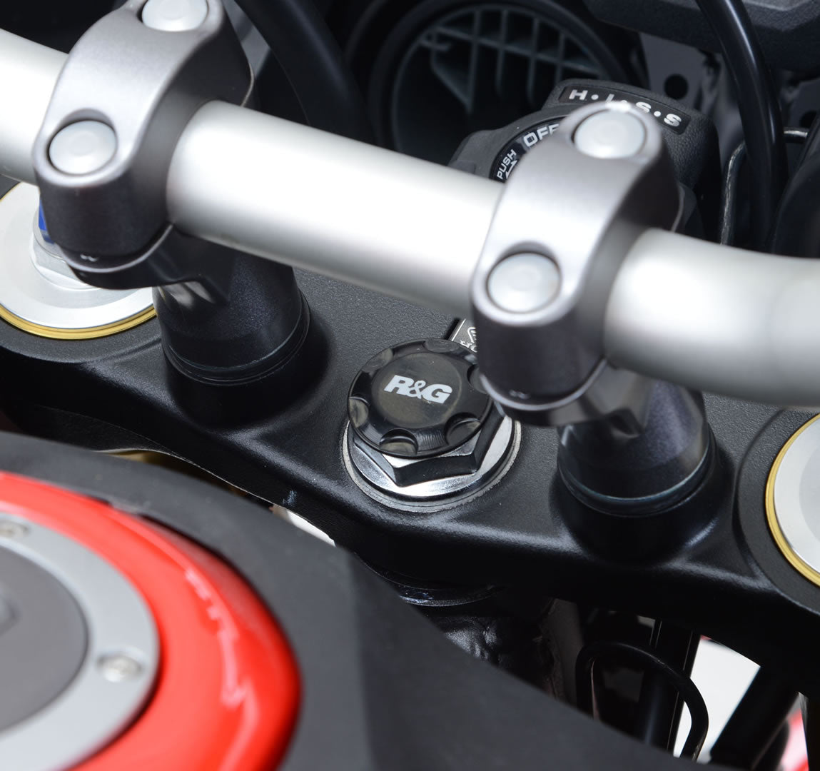 R&G Racing Top Yoke Plug for Honda Africa Twin Adventure Sports '18-19, Suzuki GSX-S1000 '15-18 & Yamaha yzf-r1/yzf-r1m '15-19/yzf-r6 '17-19/mt-10 '16-19
