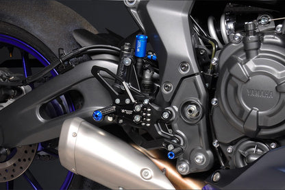 Bonamici Racing Aluminium Rearsets for the Yamaha YZF-R7 2021-2023