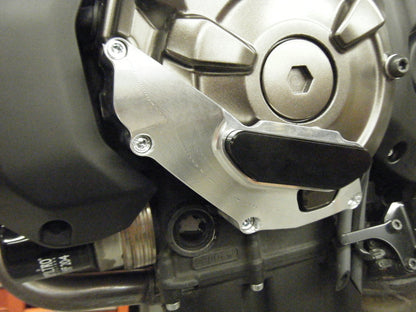 WOODCRAFT Yamaha FZ-07 (MT07) LHS Stator Cover Protector  Black Anodized  with Choice of Skid Plate (0247H)