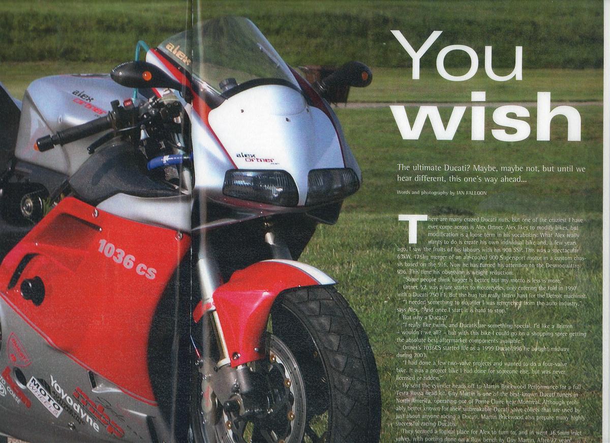 1999 Ducati 1036CS the Ultimate Desmoquattro SBK